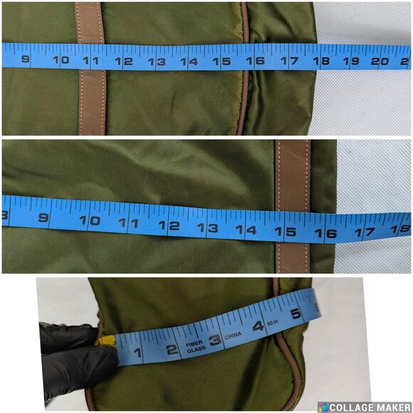 Authentic Prada Nylon Classic Handbag Olive Green Made In Italy - Picture 16 of 16